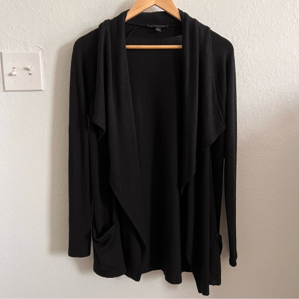 Banana Republic Black Shawl Open Cardigan Sweater
